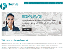 Tablet Screenshot of lifestylefinancial.co.za